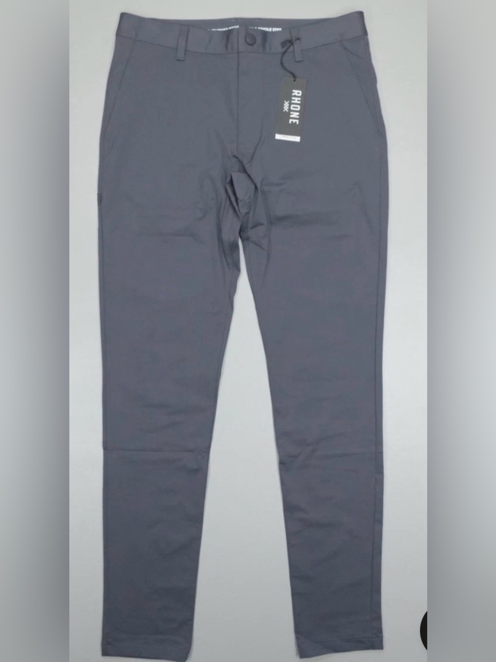 NWT RHONE Commuter Pant Skinny Ultra Slim Fit Iron Gray Flex Pants Men's 32x33